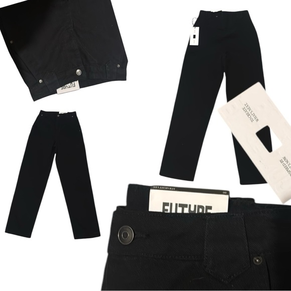Women's Yoke Seam Straight Denim Pant Future Collective with Reese Blutstein 24” - Picture 4 of 6